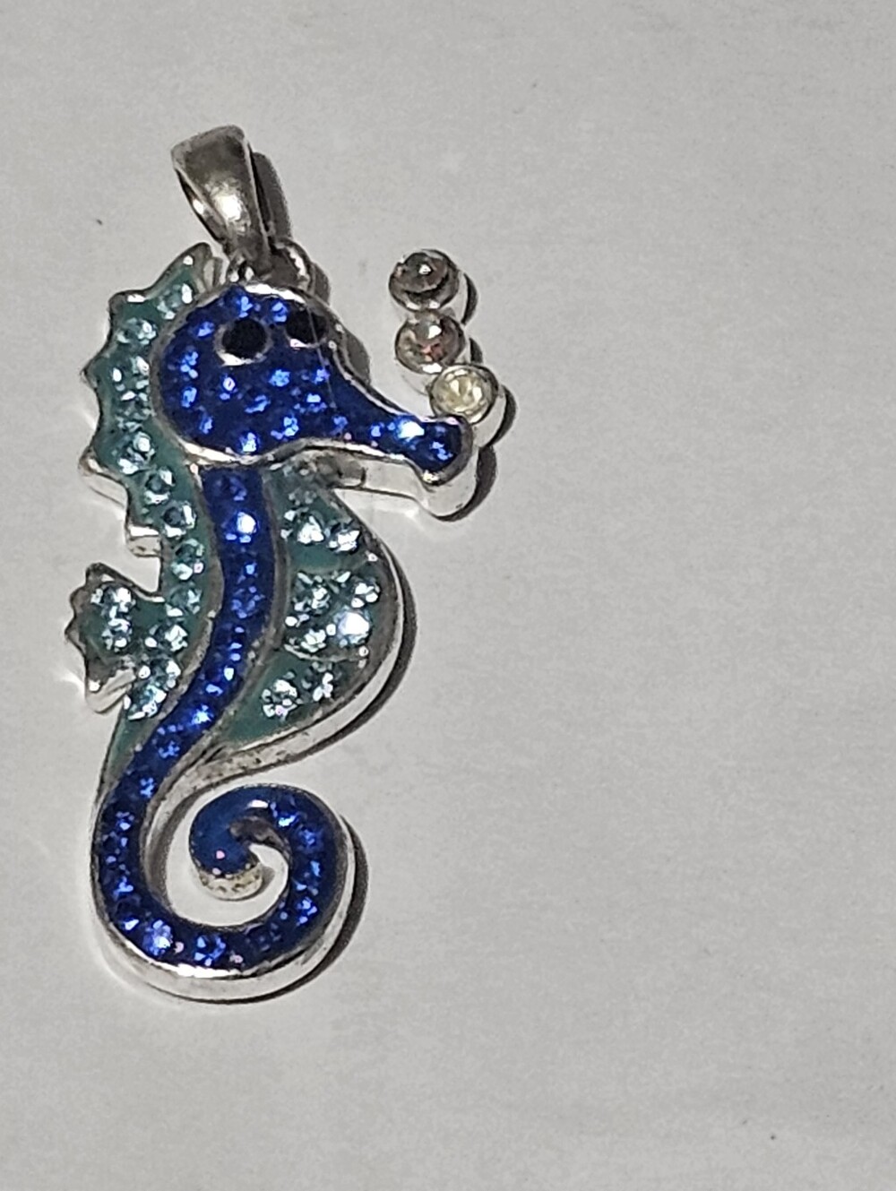 Blue & Teal Seahorse Pendant Necklace - Unbranded